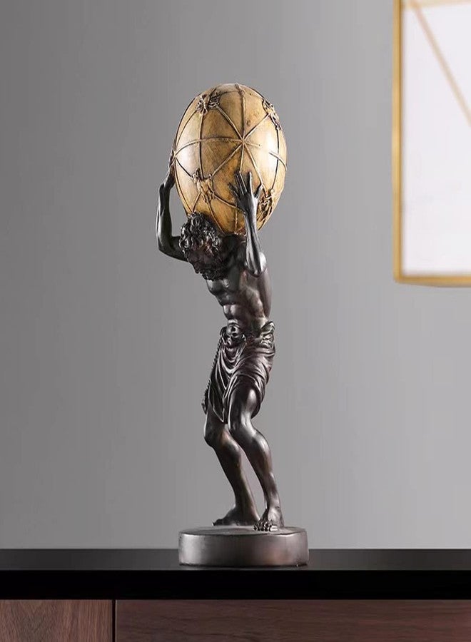 FUNSXBUG 16.5 Inch Large Atlas Holding World Greek Statue Sculpture Collectible Figurine Home Decor Living Room Desktop Decoration - Image 5